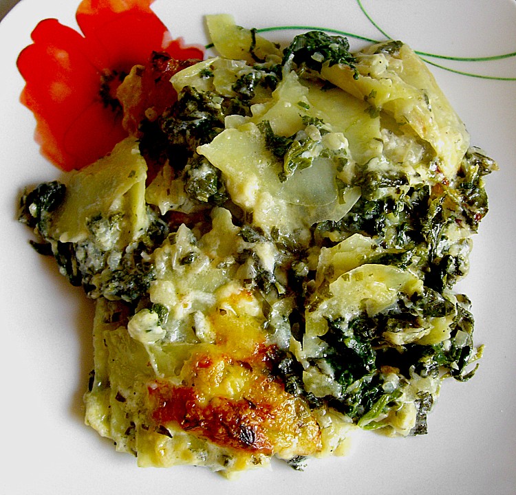 Kartoffelauflauf mit Spinat und Käse von MichèleH | Chefkoch.de