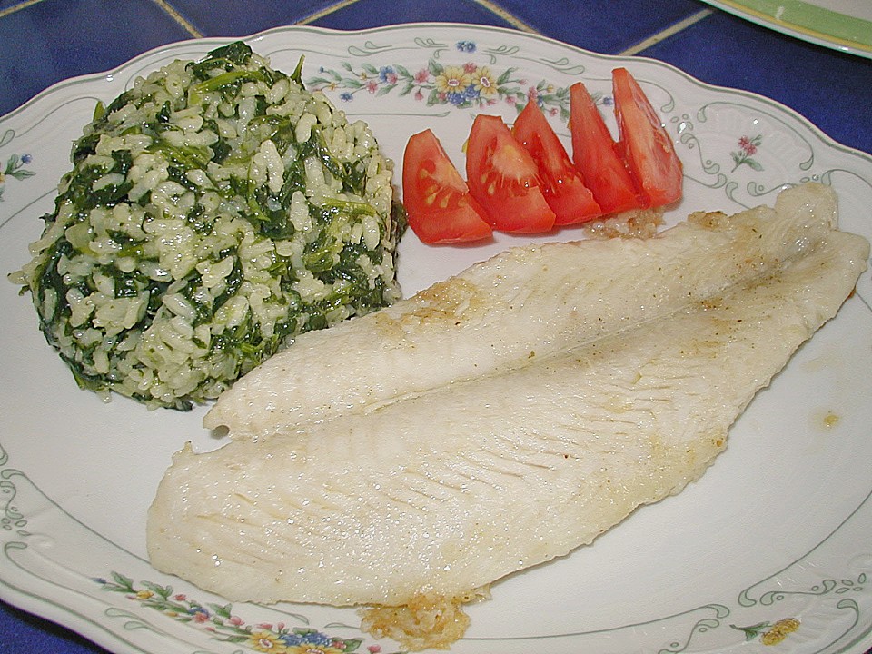 Pangasiusfilet mit grünem Risotto von lalalalalalala | Chefkoch.de