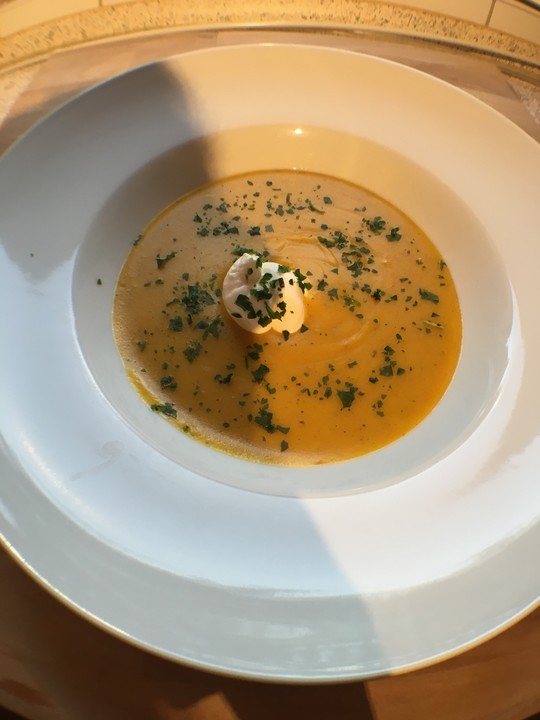 Kartoffel-Kürbis-Suppe mit Croutons von Alexandra-N | Chefkoch.de