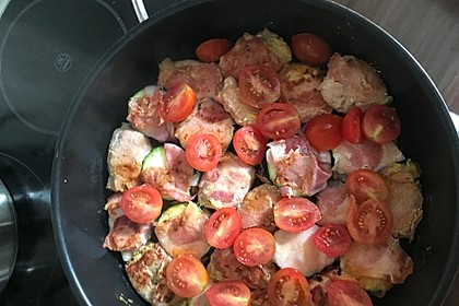 Schweinefilet mit Zucchini in Gorgonzola-Sahne-Sauce 1