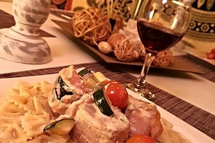 Schweinefilet mit Zucchini in Gorgonzola-Sahne-Sauce 2