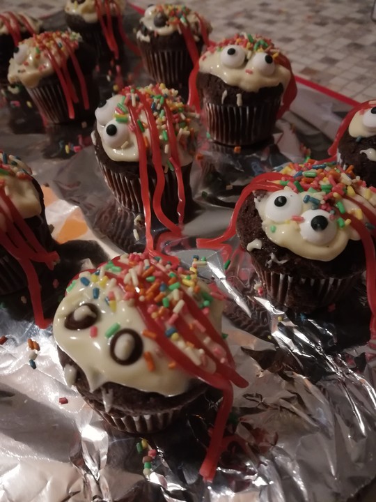 Spinnenmuffins für Halloween von KattyB87 | Chefkoch.de