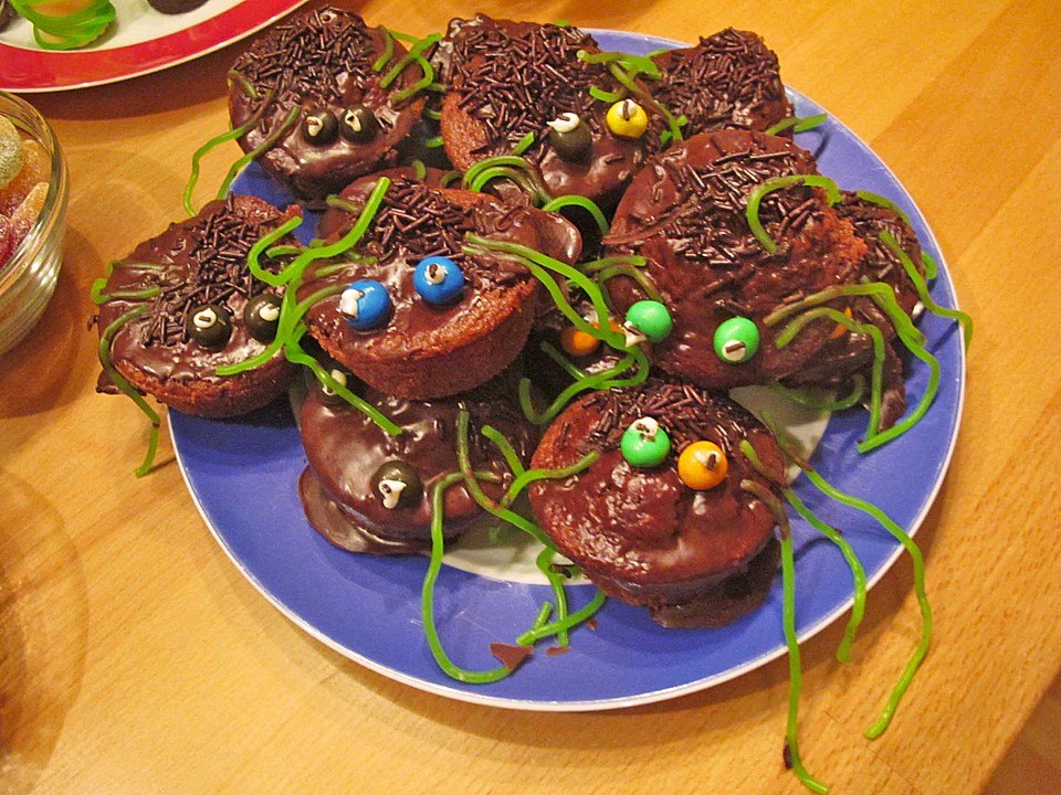 Spinnenmuffins für Halloween von KattyB87 | Chefkoch.de