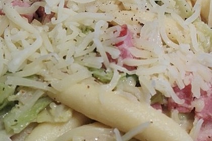 Schupfnudel-Wirsing-Gratin mit Kasseler 40