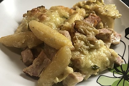 Schupfnudel-Wirsing-Gratin mit Kasseler 34