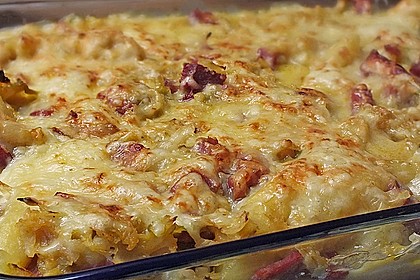 Schupfnudel-Wirsing-Gratin mit Kasseler 8
