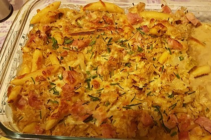 Schupfnudel-Wirsing-Gratin mit Kasseler 9