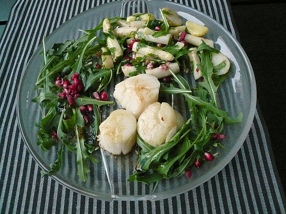 Spargel-Kartoffel Salat mit gebratenen Jakobsmuscheln | Chefkoch.de