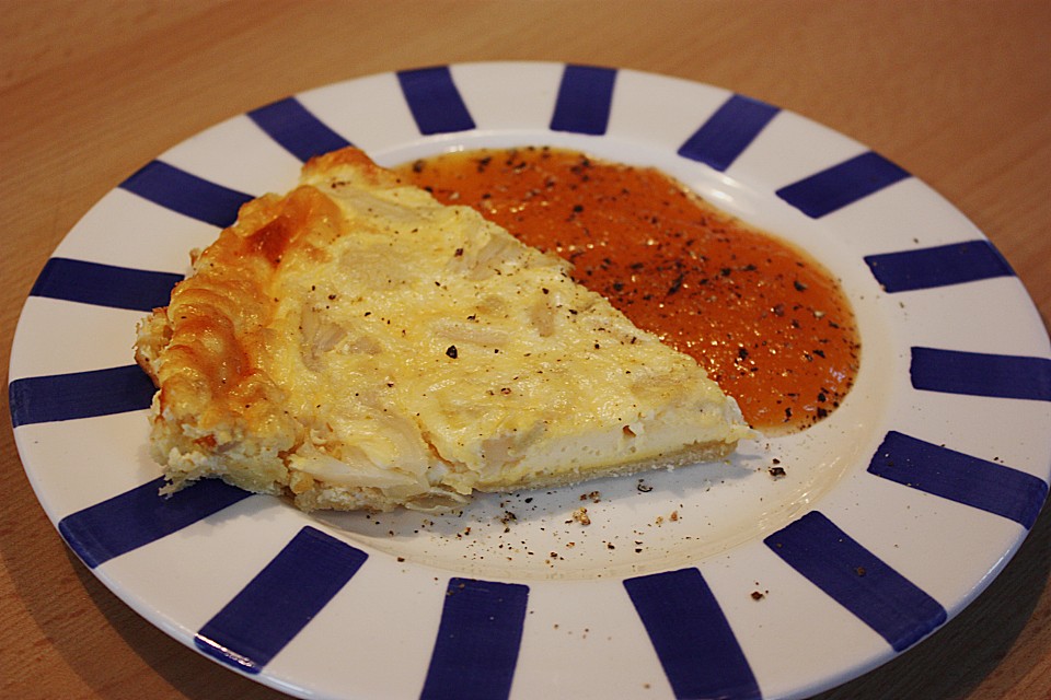 Blumenkohl-Quiche mit würziger, pikanter Aprikosensauce von friaufeck ...