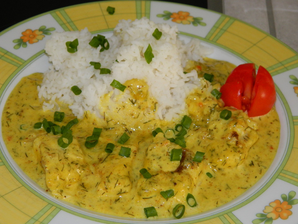 Dill-Curry-Honig-Sauce zu Fisch und Reis von mrgode | Chefkoch.de