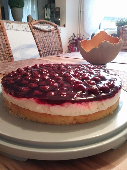 Kirsch - Schmand - Blechkuchen von Sonnenblume21 | Chefkoch.de