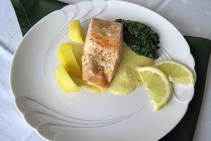 Lachs In Zitronensauce Mit Spinat Und Kartoffeln Von Claudia_h ...