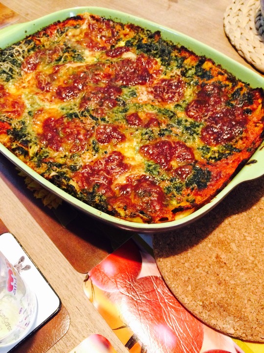 Vegetarische Spinat-Gemüse Lasagne mit Tomatensoße von Caro_Dame
