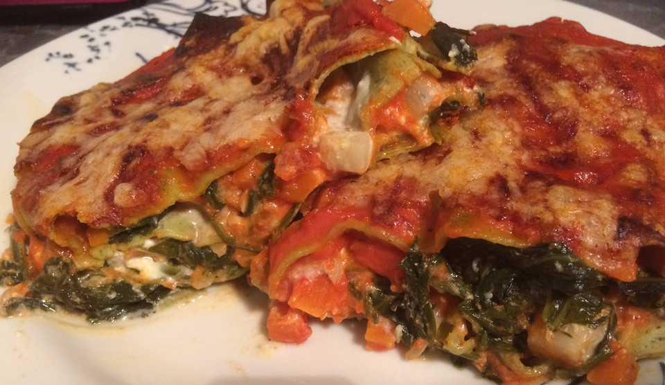 Vegetarische Spinat-Gemüse-Lasagne mit Tomatensoße von Caro_Dame ...