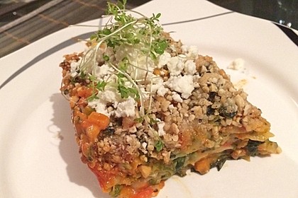 Vegetarische Spinat-Gemüse Lasagne mit Tomatensoße 2