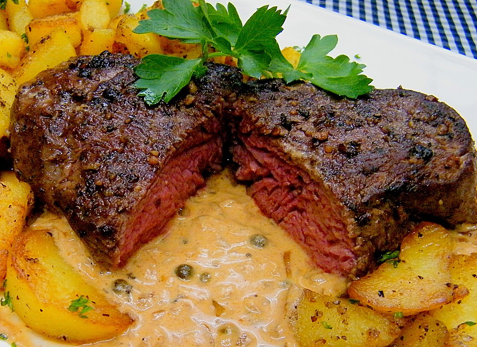 Pfeffersteak mit Weinbrandsoße von zotti1964 | Chefkoch.de