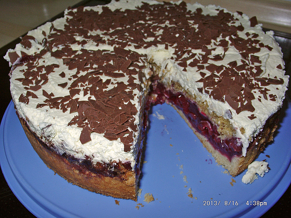 Kirsch-Streuselkuchen mit Sahne von Backmäuslein | Chefkoch.de