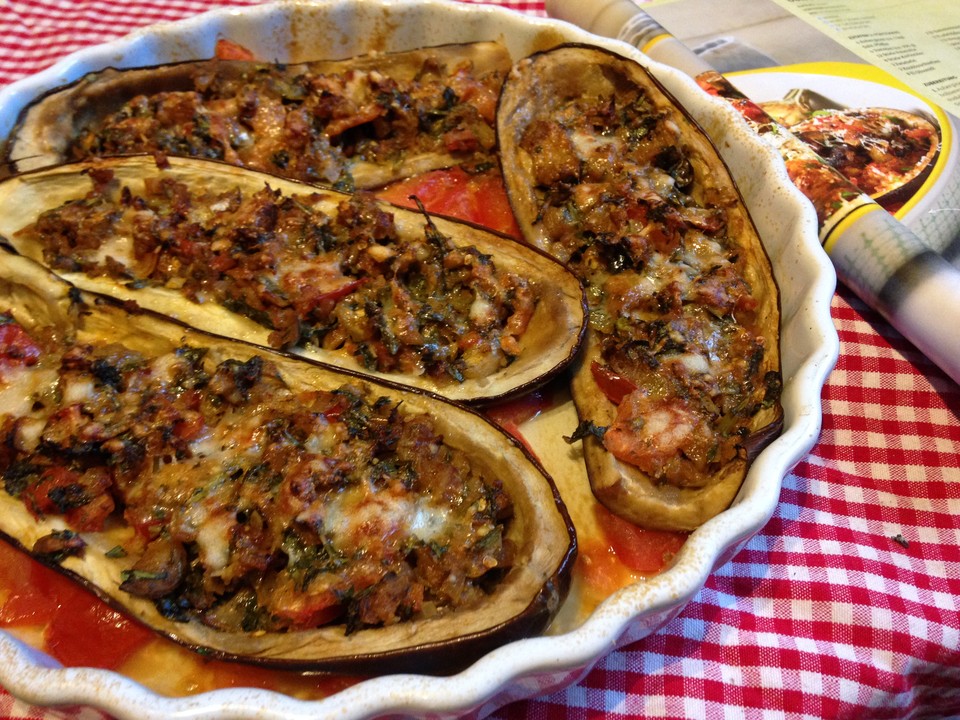 Auberginen/Melanzane gefüllt und gebacken von badegast1 | Chefkoch.de