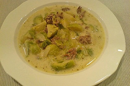 Hackfleisch-Rosenkohl-Suppe 2