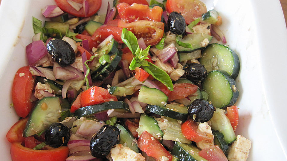 Tomaten-Gurken Salat griechische Art von matze1660 | Chefkoch.de