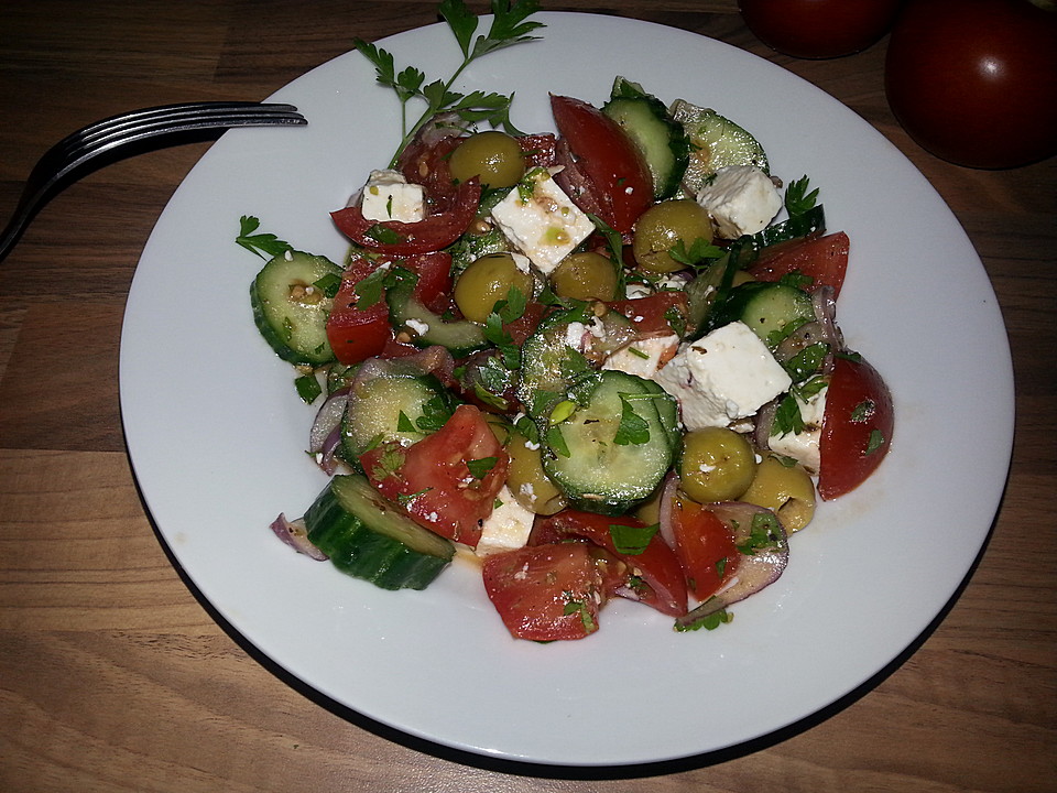 Tomaten-Gurken Salat griechische Art von matze1660 | Chefkoch.de