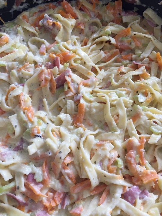 Bandnudeln mit Frischkäse-Knoblauchsauce von Nobbis | Chefkoch.de