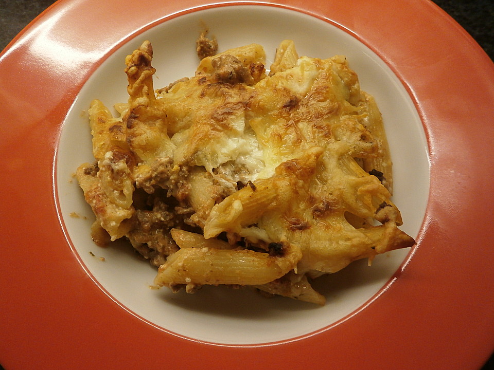 Penne-Tomaten-Hackfleisch Auflauf von RocknRose242 | Chefkoch.de