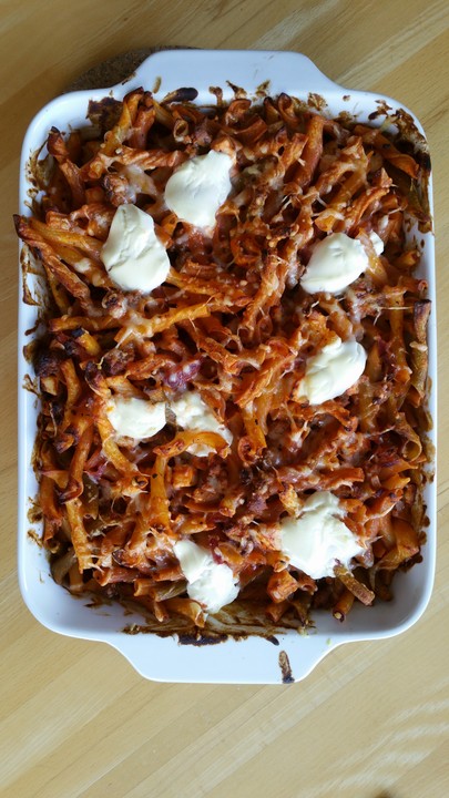 Penne-Tomaten-Hackfleisch Auflauf von RocknRose242 | Chefkoch.de