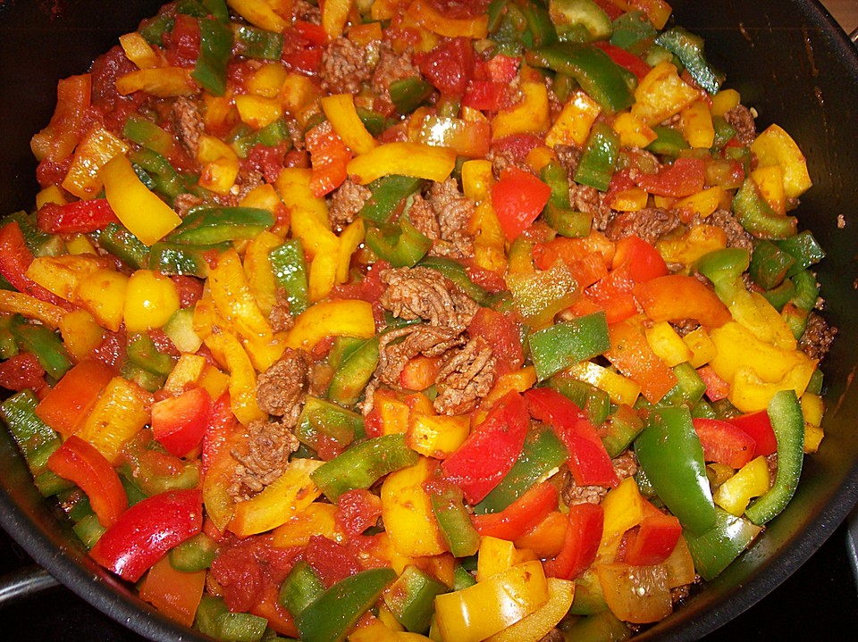 Paprikagemüse mit Hackfleisch von riga53 | Chefkoch.de