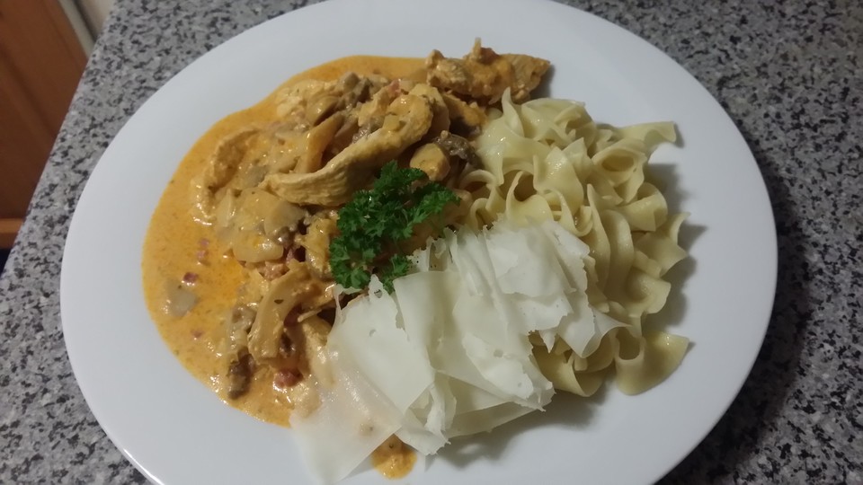 Geschnetzeltes mit Champignons in Frischkäse-Sauce von dbartel ...
