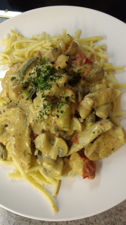 Geschnetzeltes mit Champignons in Frischkäse-Sauce von dbartel ...