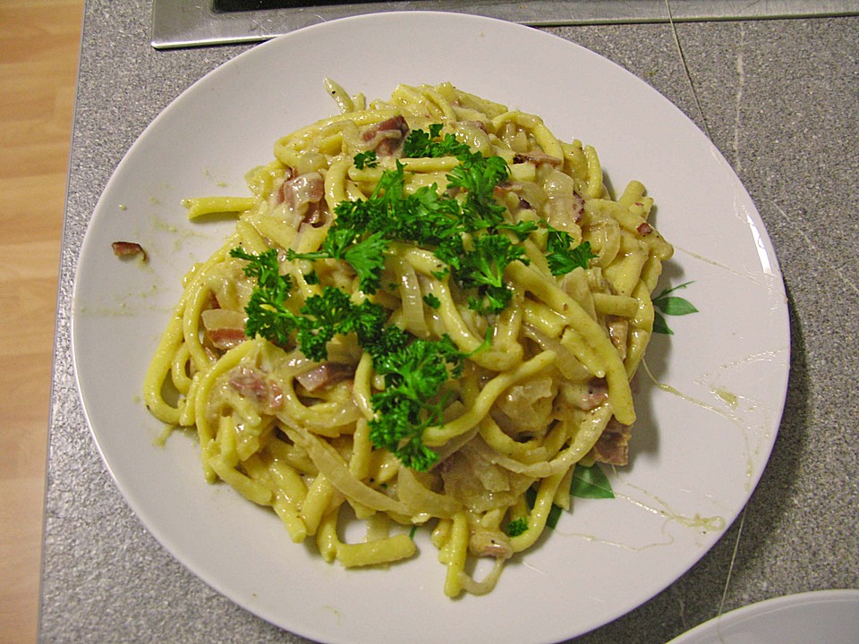 Spätzle in Käsesoße mit Schinken von selbstgekocht | Chefkoch.de