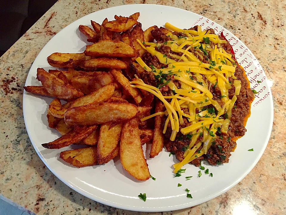 Amerikanische Chili-Cheese Fries von sukeyhamburg17 | Chefkoch.de Amerikanische Chili-Cheese Fries von sukeyhamburg17 | Chefkoch.de