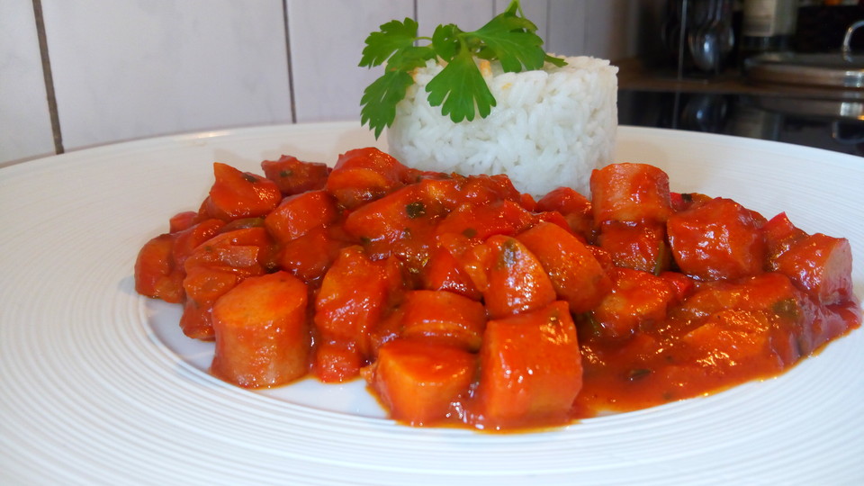 Würstchengulasch mit Paprika von juliasonnenschein | Chefkoch.de