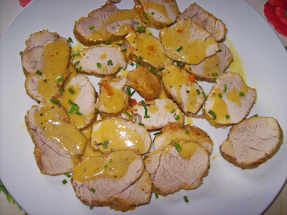 Schweinelende mit Orangen-Senf-Sauce (Rezept mit Bild) | Chefkoch.de