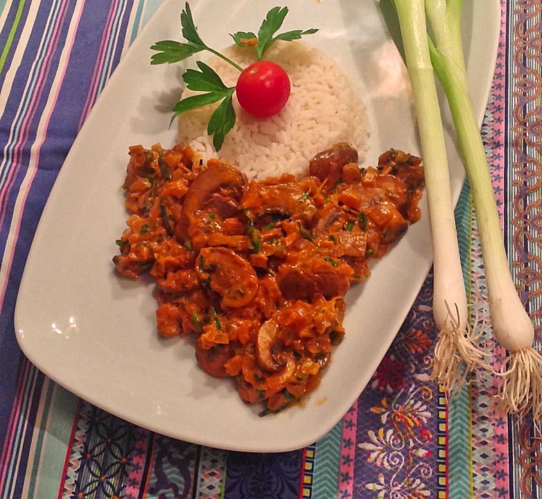 Cremige Pilzpfanne mit Reis vom Vortag von movostu | Chefkoch.de