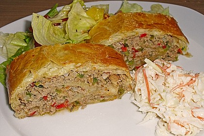 Hackfleisch-Blätterteig-Strudel 2