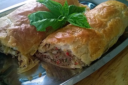 Hackfleisch-Blätterteig-Strudel 11