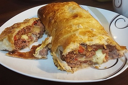 Hackfleisch-Blätterteig-Strudel 7
