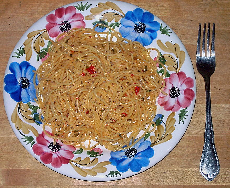 Chili - Spaghetti mit Knoblauch von schorsch12 | Chefkoch.de
