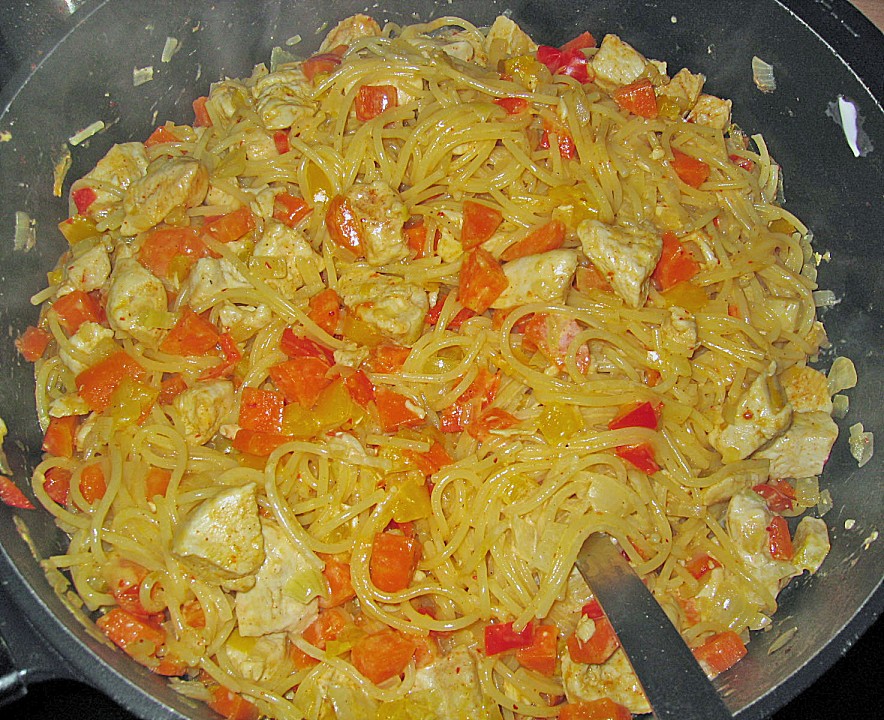 Scharfe H Hnchen Spaghetti Pfanne Von Estschmi Chefkoch De