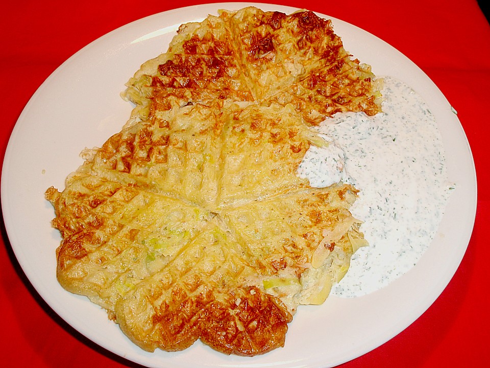Kartoffelwaffeln mit Lauch von schnuppifisch | Chefkoch.de