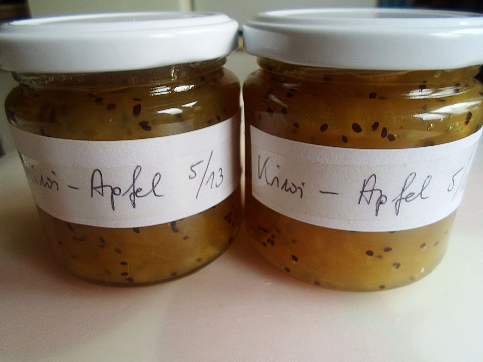 Kiwi-Apfel-Konfitüre für den Single-Haushalt von movostu | Chefkoch.de