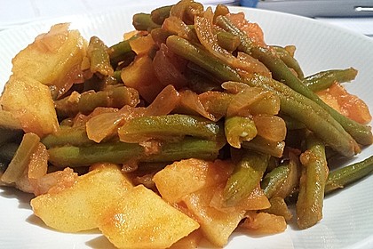 Grüne Bohnen mit Kartoffeln 4
