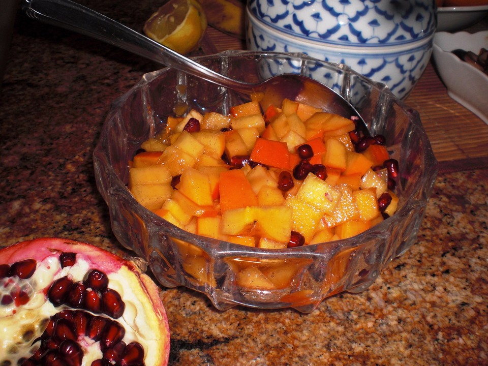 Granatapfel-Sharon-Obstsalat von iMerkopf | Chefkoch.de