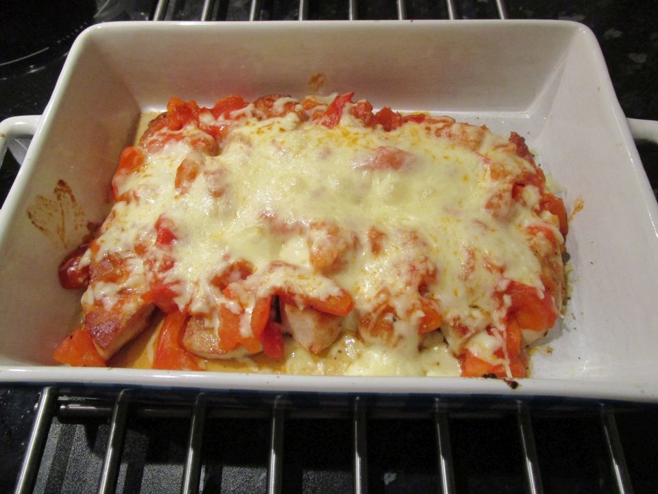 Schweinefilet mit Tomaten und Mozzarella überbacken von tanbi123 ...