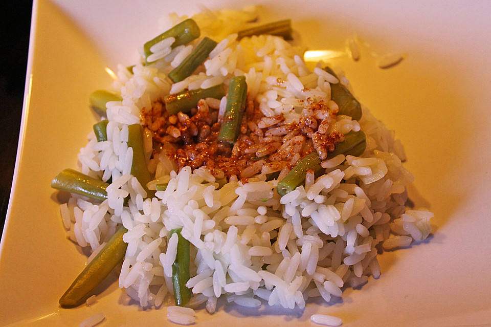 Reis mit grünen Bohnen von ulkig | Chefkoch.de
