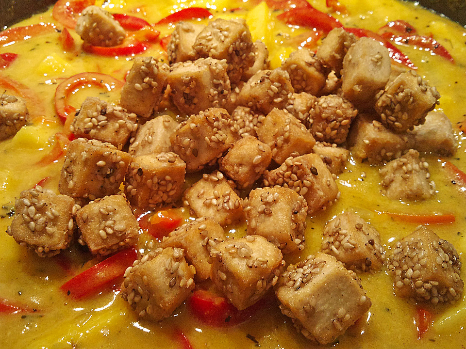 PaprikaKokosCurry mit Tofu und Ananas von gloryous Chefkoch.de