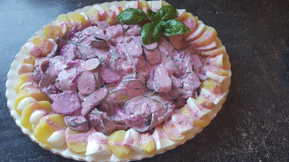 Rote Bete-Mozzarella-Gurken-Kartoffel-Salat für 1 Person von movostu ...