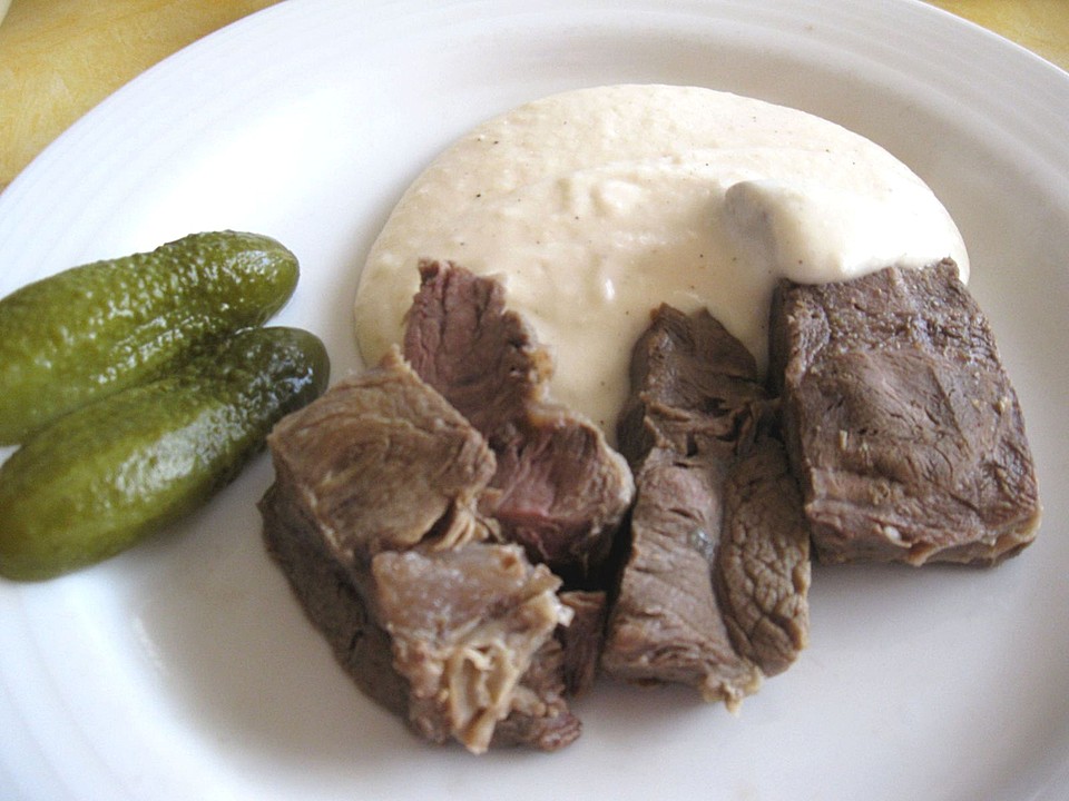 Gekochter Tafelspitz mit Meerrettich-Sauce von Tafelspitzbrutzler ...